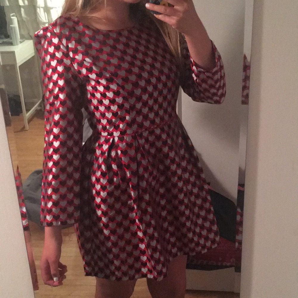 Heart print dress